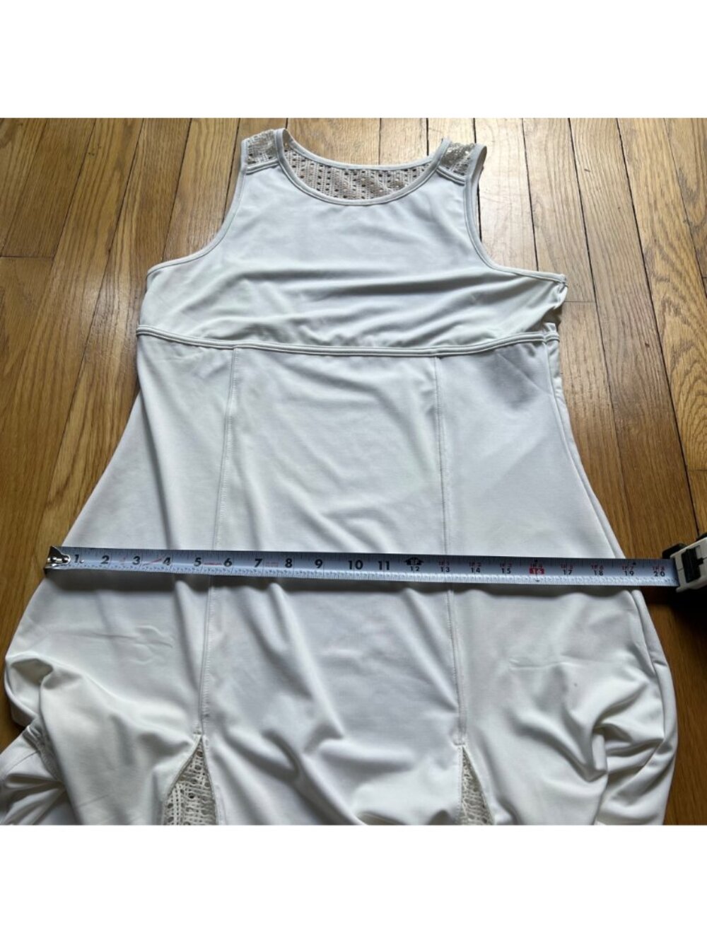 Tenniscore Tuckernuck Tnuck Sport M White Cane Victoria Mesh Sleeveless Dress - Picture 10 of 16